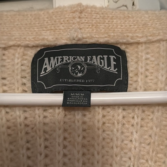 American Eagle Cream Cable Knit Cardigan - Picture 3 of 4